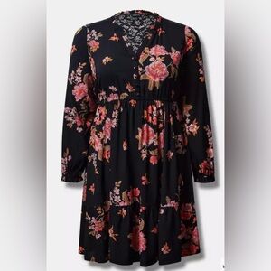 Torrid Mini Challis Shirt Dress Size 1X (14/16)